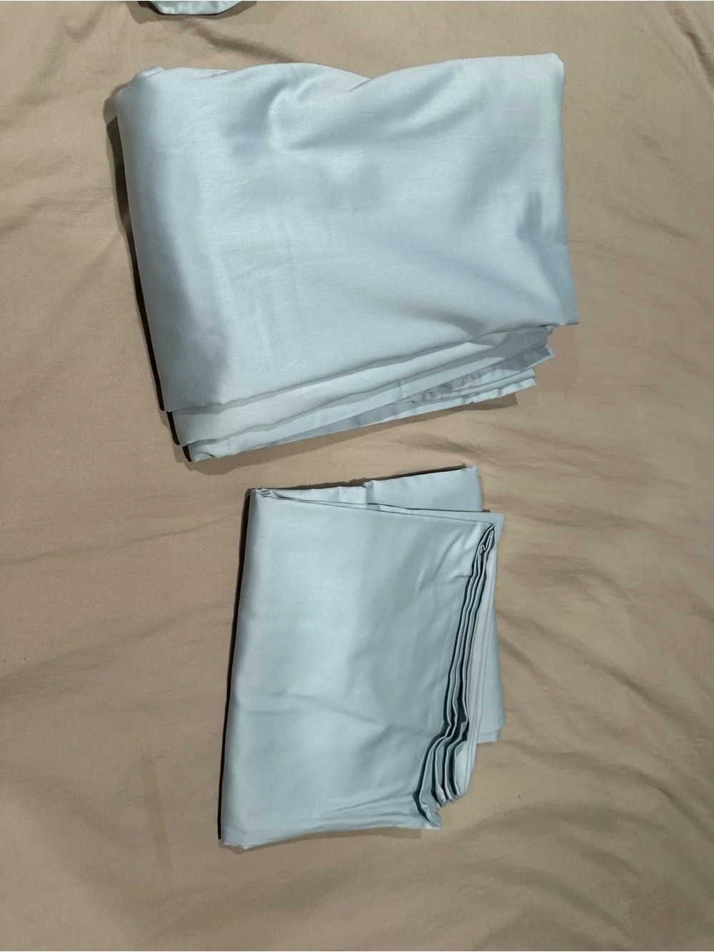 Organic Cal King Flat Sheet and 2pillowcases in Light Blue